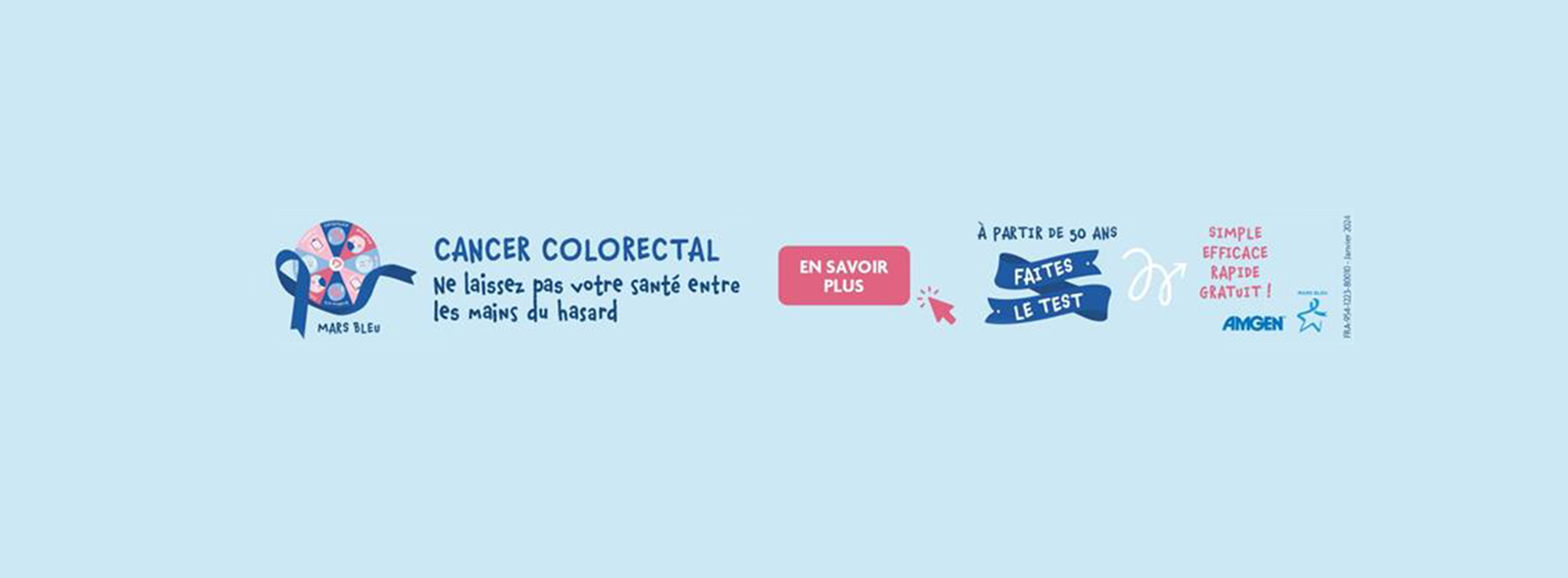 Bannière Mars Bleu – cancer colorectal