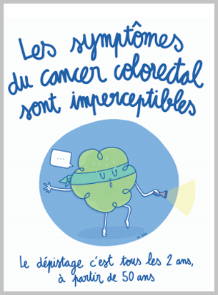 Le dessin de Lili Sohn - les symptômes du cancer colorectal sont imperceptibles